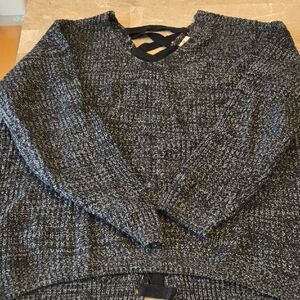 Heritage Black and Gray V-Neck Sweater